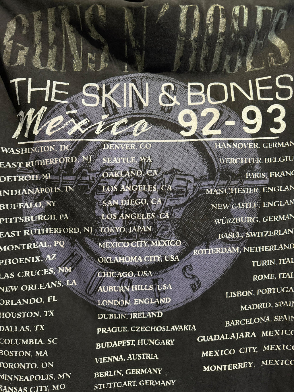 Guns N’ Roses pre peyote Mexican bootleg tee