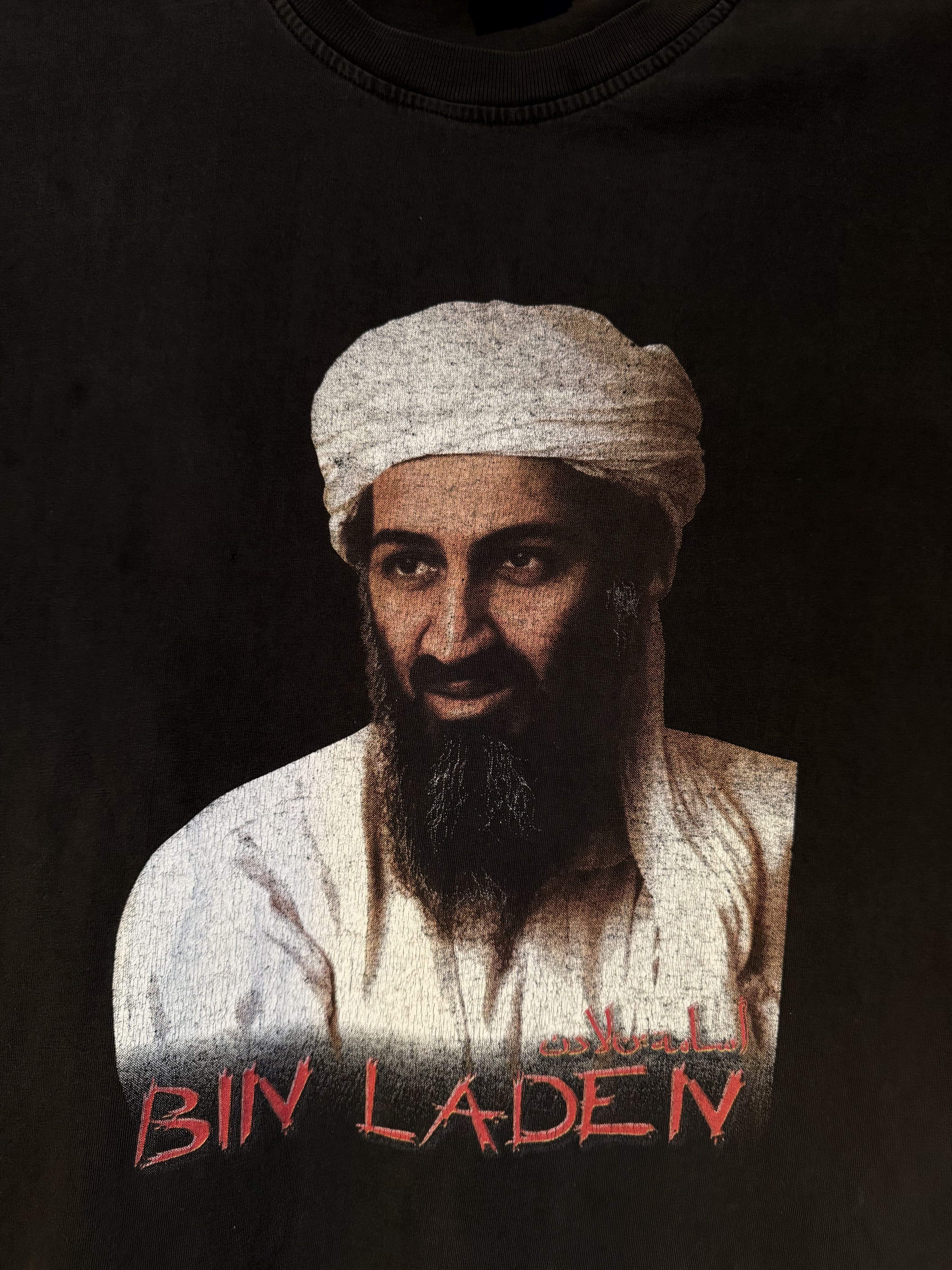 Osama Bin Laden graphic tee 00s era