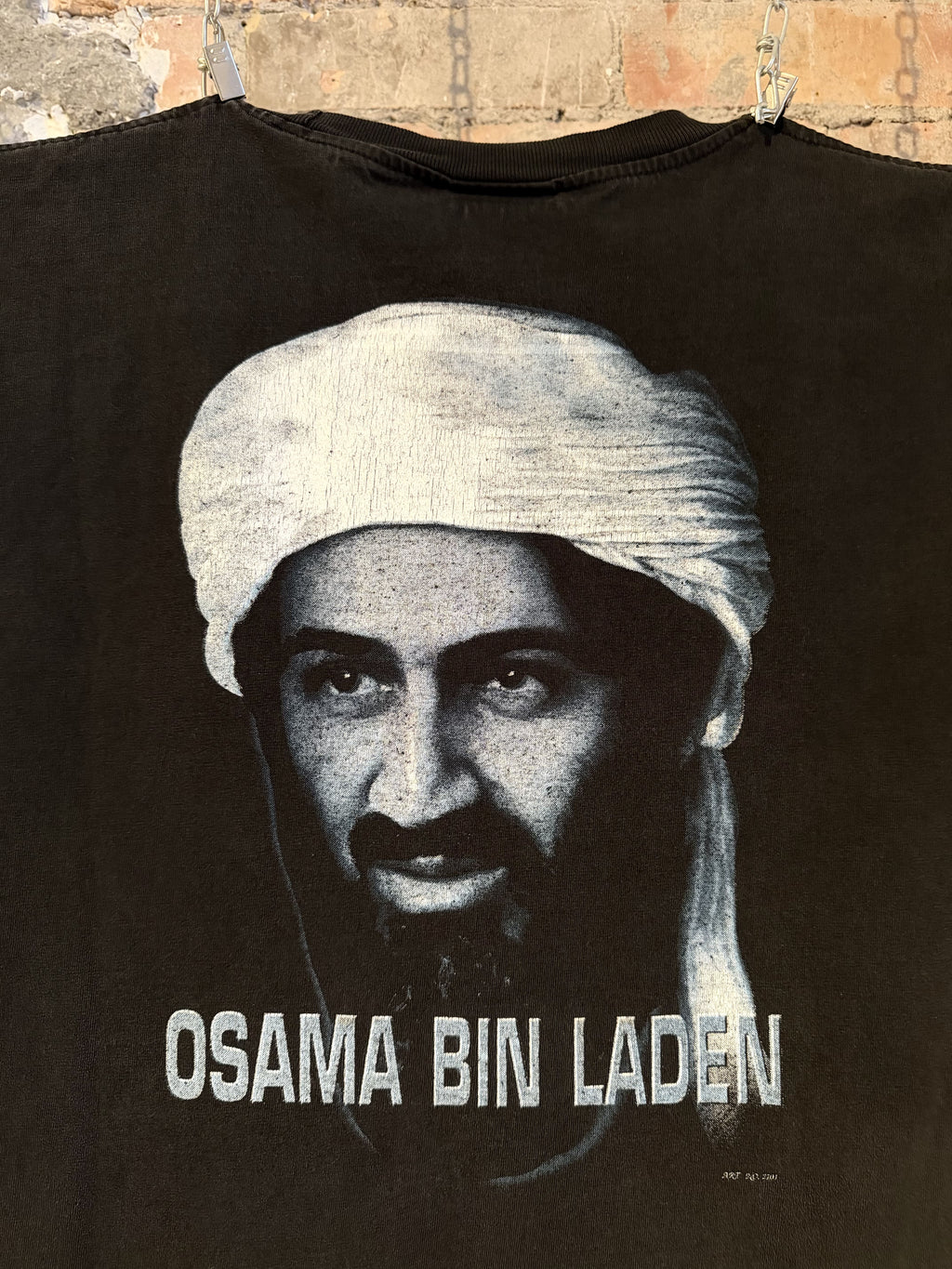 Osama Bin Laden graphic tee 00s era