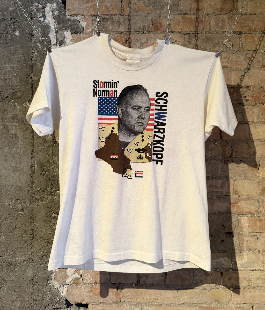 Stormin’ Norman Graphic Tee
Gulf War era · early 1990s
